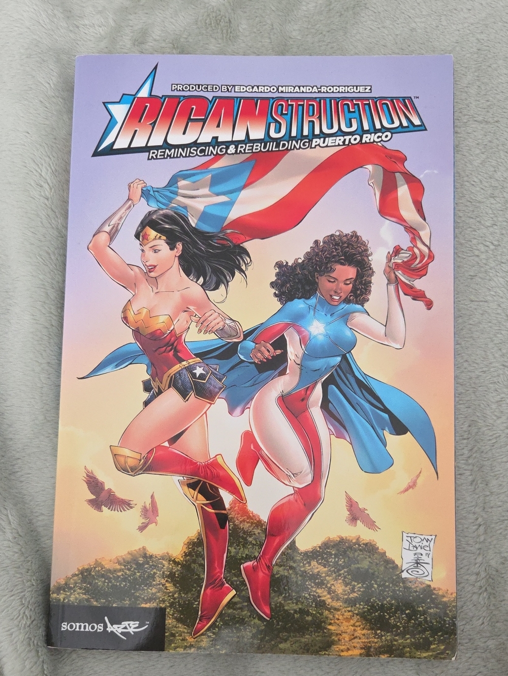 Ricanstruction Comic Cover Art - Patriotic Red & Blue
